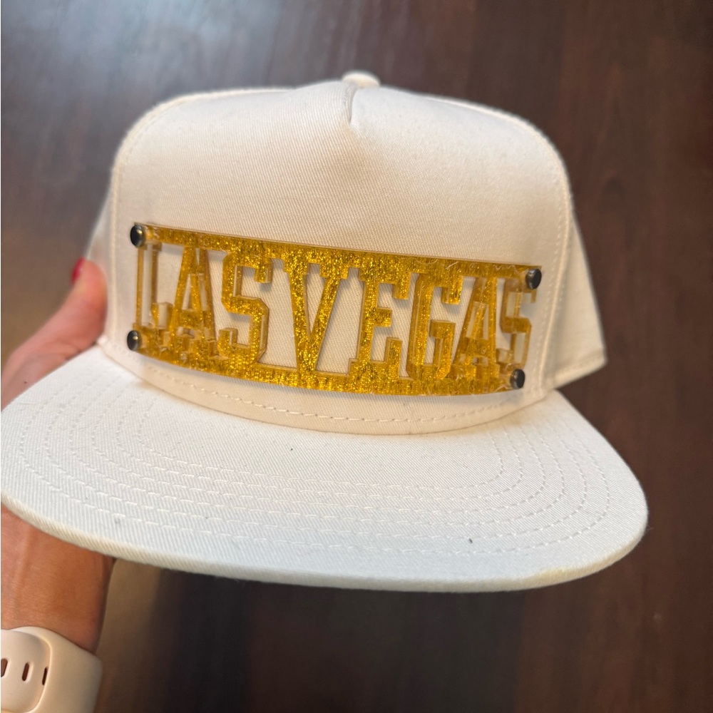 White Cap with Gold Las Vegas Design